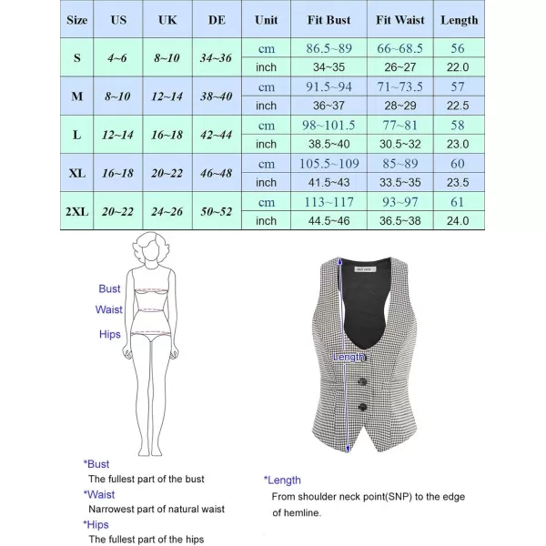 GRACE KARIN Womens Vest Top 2024 Trendy Academia Steampunk Waistcoat Vest For Women Racerback Vest BlazerBlack Plaid