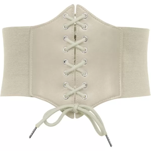 GRACE KARIN Laceup Cinch Belt Tied Corset Elastic Waist BeltApricot