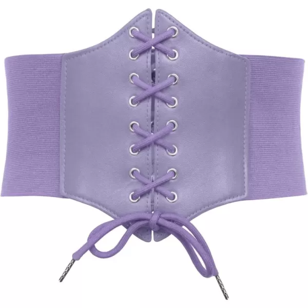 GRACE KARIN Laceup Cinch Belt Tied Corset Elastic Waist BeltPurple