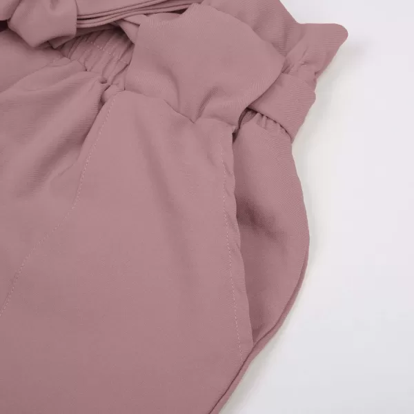 GRACE KARIN Womens Cropped Paper Bag Waist Pants with PocketsPuce