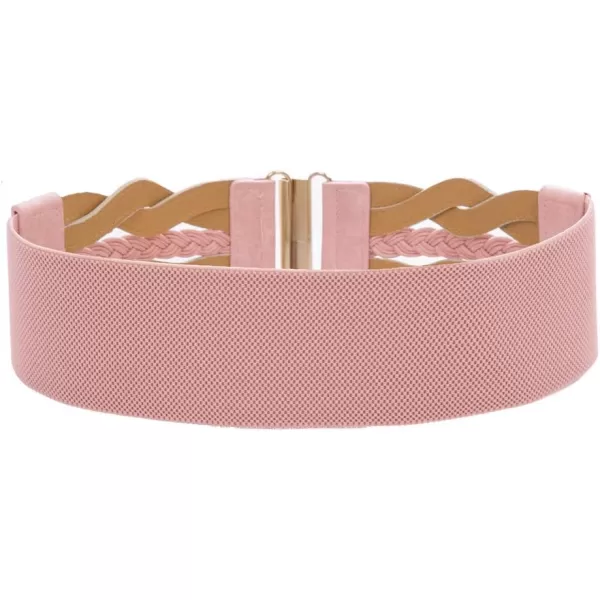 GRACE KARIN Womens Elastic Wide Belts Vintage Stretchy Belt Retro Fashion Cinch Belts for DressesPink