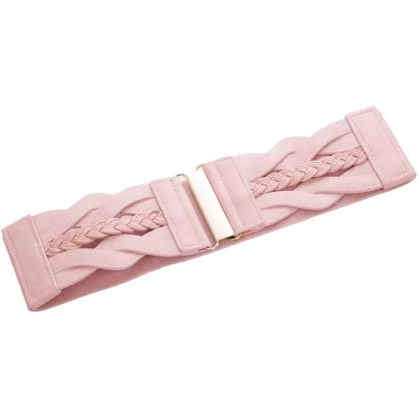 GRACE KARIN Womens Elastic Wide Belts Vintage Stretchy Belt Retro Fashion Cinch Belts for DressesPink