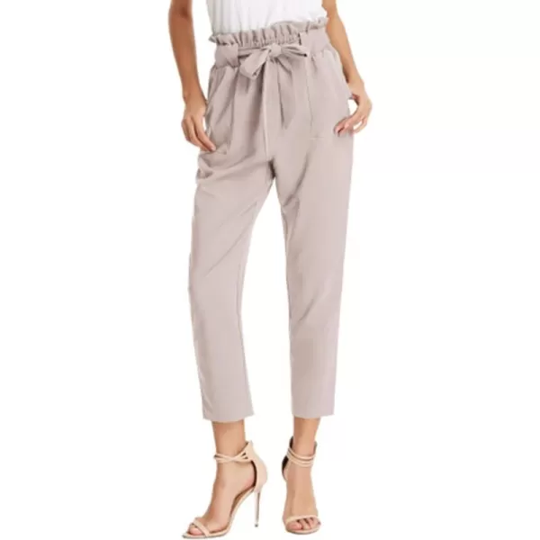 GRACE KARIN Womens Cropped Paper Bag Waist Pants with PocketsLavender Blush