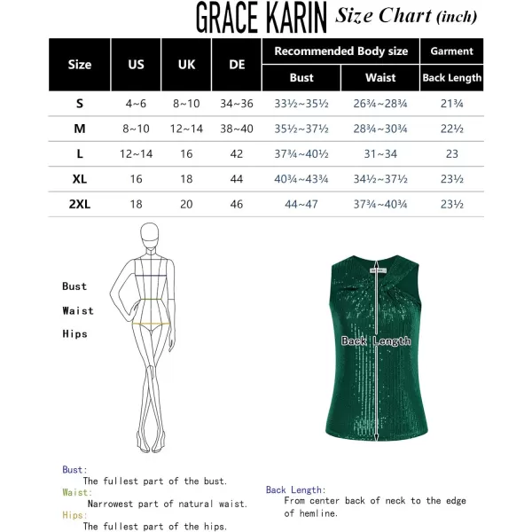 GRACE KARIN 2023 Womens Asymmetrical Twist Neck Sequin Top Slim Fit Cocktail Sparkle Tank TopsBlacksequin