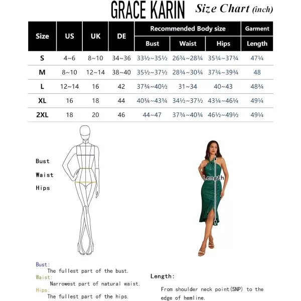 GRACE KARIN 2023 Womens Halter Sequin Dress Sleeveless Ruffle Midi Cocktail Party Dress Bodycon Split Mermaid DressesBlacksequin