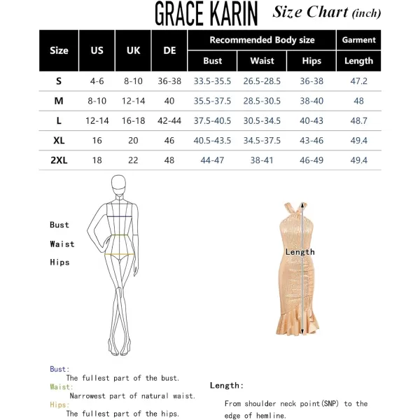 GRACE KARIN 2023 Womens Halter Sequin Dress Sleeveless Ruffle Midi Cocktail Party Dress Bodycon Split Mermaid DressesCoffeesequin