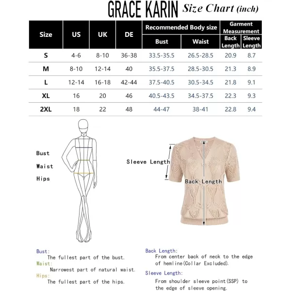 GRACE KARIN 2024 Summer Womens Short Sleeve Crochet Cardigan Shrug V Neck Bolero Sweater TopsArmy Green