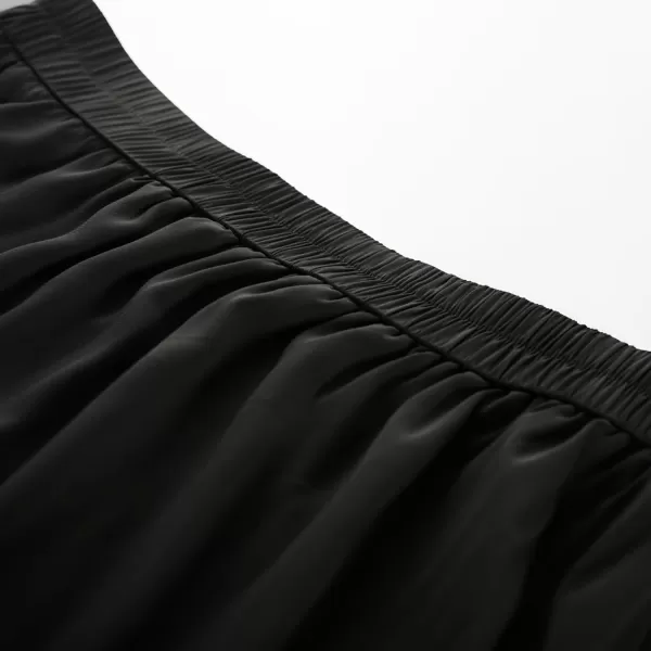 GRACE KARIN 2024 Womens Midi Skirts Elegant Ruffle High Waist Flared ALine Split Summer Beach SkirtBlack