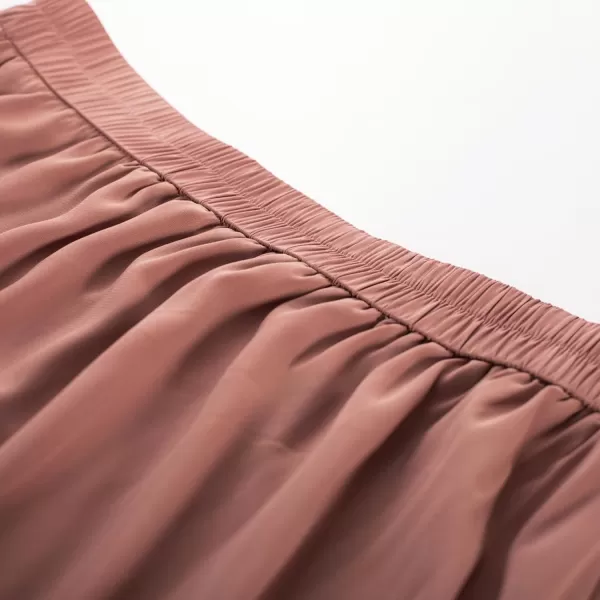 GRACE KARIN 2024 Womens Midi Skirts Elegant Ruffle High Waist Flared ALine Split Summer Beach SkirtOrange