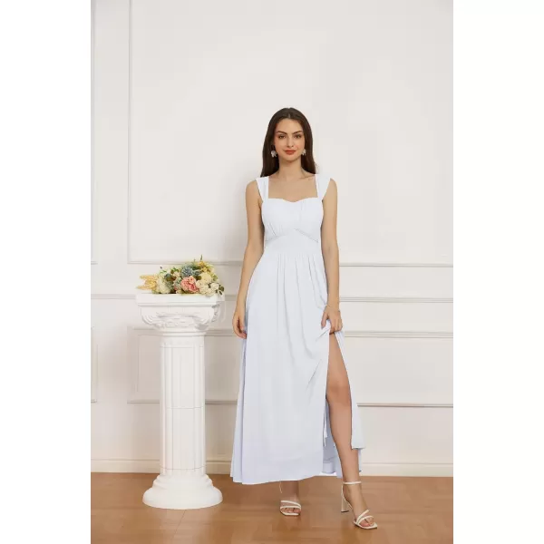 GRACE KARIN 2024 Womens Summer Floral Print Flowy A Line Dresses Sleeveless Smocked Off Shoulder Maxi DressWhite