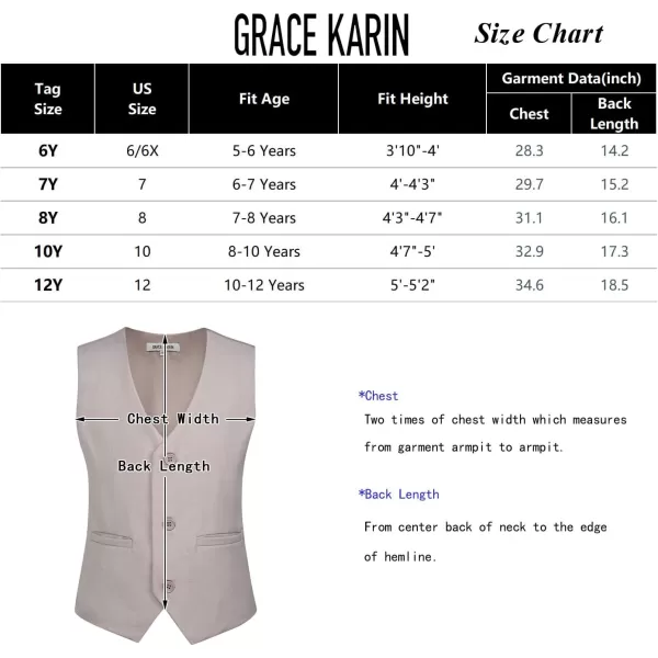 GRACE KARIN Boys Sequin Vest Boys Formal Suit Vest for Party 512YBeige