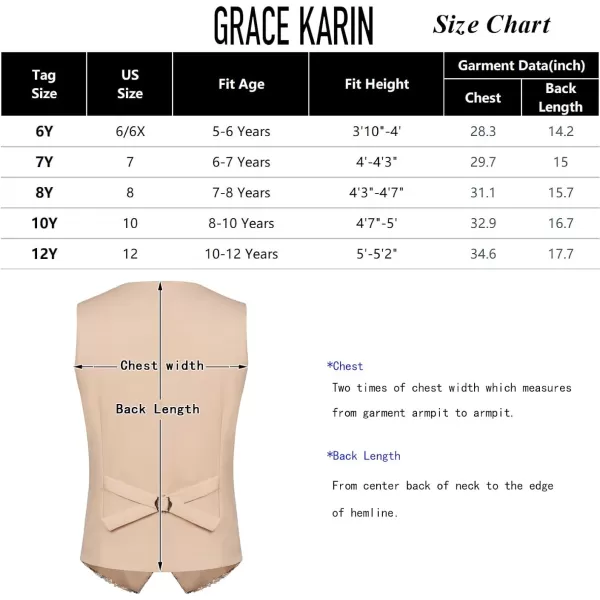 GRACE KARIN Boys Sequin Vest Boys Formal Suit Vest for Party 512YGold