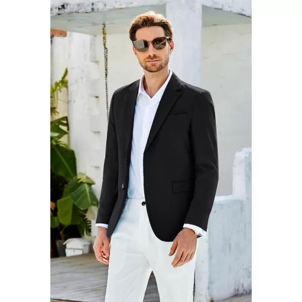 GRACE KARIN Casual Blazer for Men Slim Fit Mens Suit Jacket Lightweight Sport Coat Two ButtonBlack