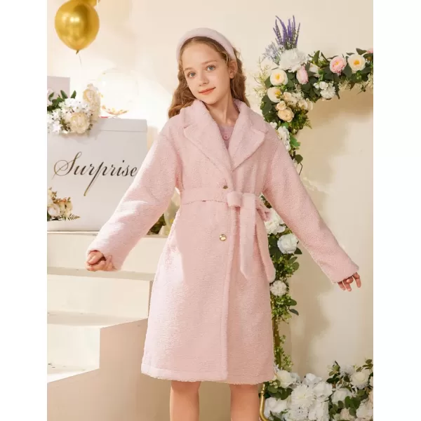 GRACE KARIN Girls Cute Dress Coat Girls Warm Winter Coat for 512YPink