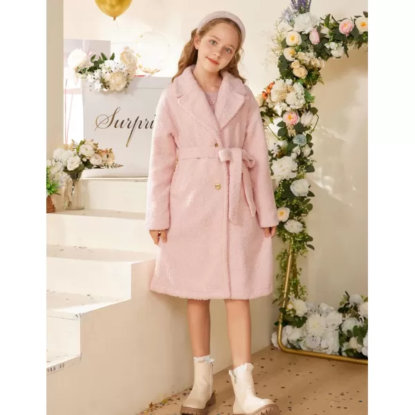 GRACE KARIN Girls Cute Dress Coat Girls Warm Winter Coat for 512YPink