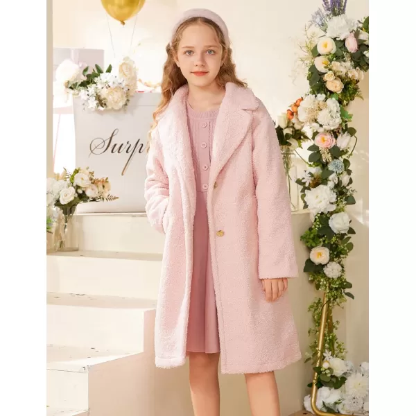 GRACE KARIN Girls Cute Dress Coat Girls Warm Winter Coat for 512YPink