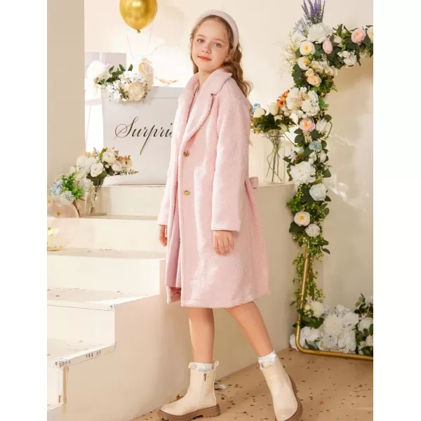 GRACE KARIN Girls Cute Dress Coat Girls Warm Winter Coat for 512YPink