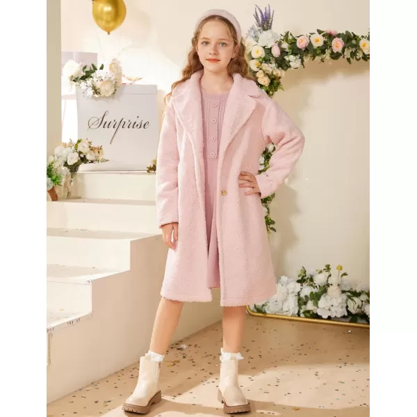 GRACE KARIN Girls Cute Dress Coat Girls Warm Winter Coat for 512YPink