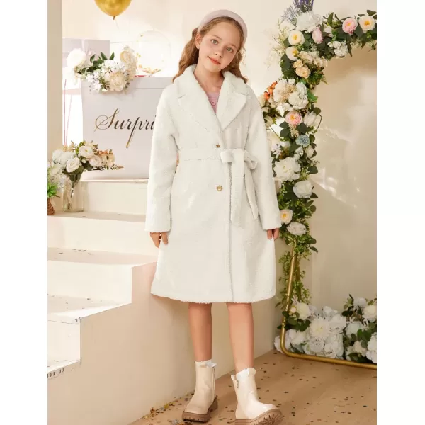 GRACE KARIN Girls Cute Dress Coat Girls Warm Winter Coat for 512YWhite