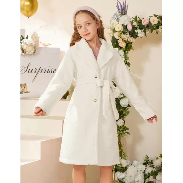 GRACE KARIN Girls Cute Dress Coat Girls Warm Winter Coat for 512YWhite