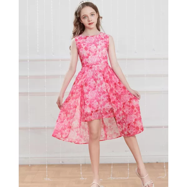 GRACE KARIN Girls Floral Dress Sleeveless Casual Sundress for Girl 512 YearsPink Floral