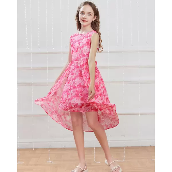 GRACE KARIN Girls Floral Dress Sleeveless Casual Sundress for Girl 512 YearsPink Floral