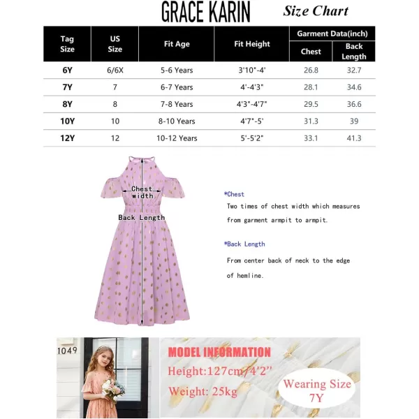 GRACE KARIN Girls Formal Dress Halter Neck Off Shoulder Dress with Ruffled Sleeve ALine Party Dress 512YMauve