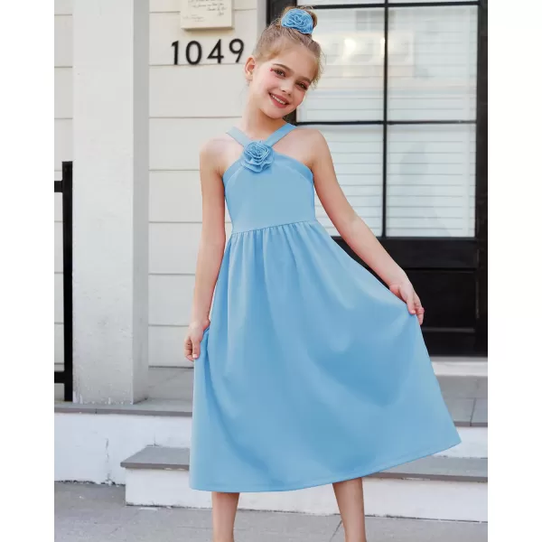 GRACE KARIN Girls Halter Neck Party Dress Size 512 Spring Summer Birthday DressBlue