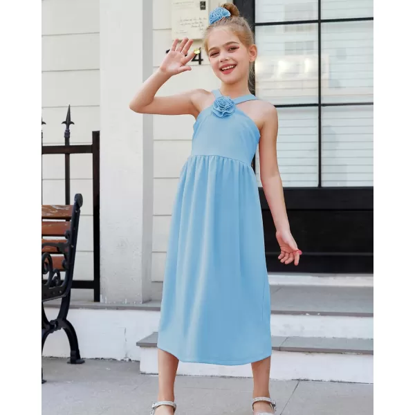 GRACE KARIN Girls Halter Neck Party Dress Size 512 Spring Summer Birthday DressBlue