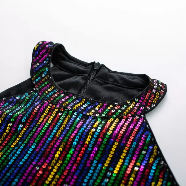 GRACE KARIN Girls Halter Neck Sequin Dress Elegant Cute Girls Party Maxi Dress for 514YMulticolor 1