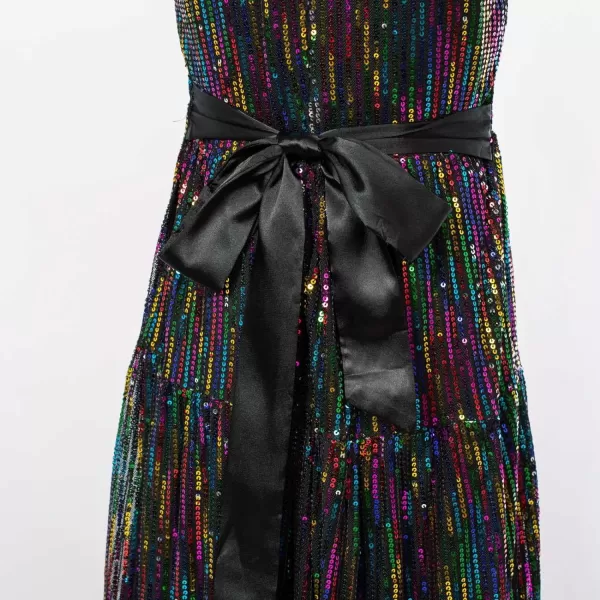 GRACE KARIN Girls Halter Neck Sequin Dress Elegant Cute Girls Party Maxi Dress for 514YMulticolor 1