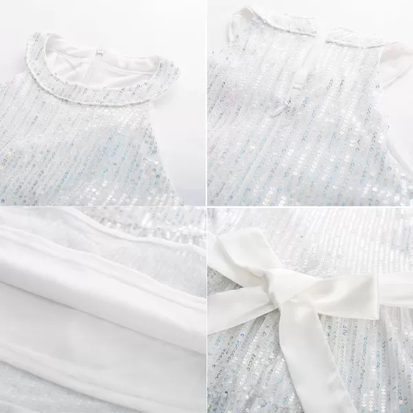 GRACE KARIN Girls Halter Neck Sequin Dress Elegant Cute Girls Party Maxi Dress for 514YMulticolor 2