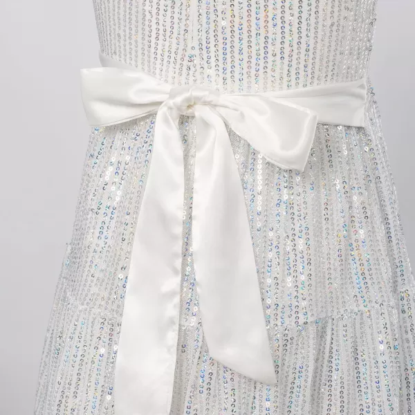 GRACE KARIN Girls Halter Neck Sequin Dress Elegant Cute Girls Party Maxi Dress for 514YMulticolor 2