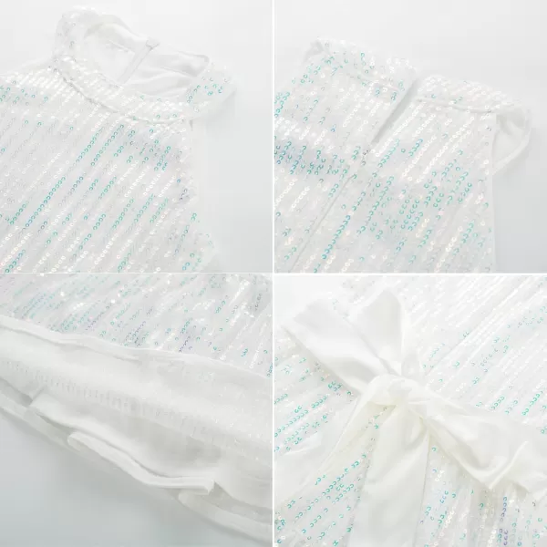 GRACE KARIN Girls Halter Neck Sequin Dress Elegant Cute Girls Party Maxi Dress for 514YMulticolor