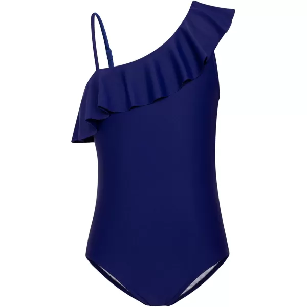 GRACE KARIN Girls One Piece Swimsuits with Mesh Skirt Bathing Suit Swimwear 612YNavy Blue