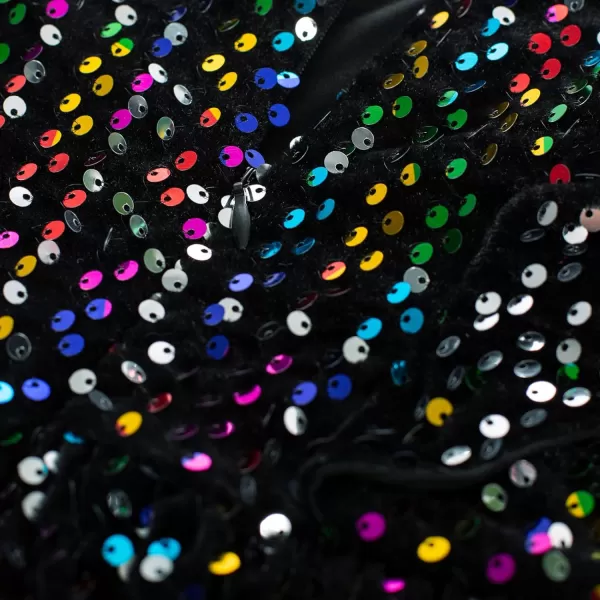 GRACE KARIN Girls One Shoulder Sequin Dress High Low Party Dress for 512YBlack