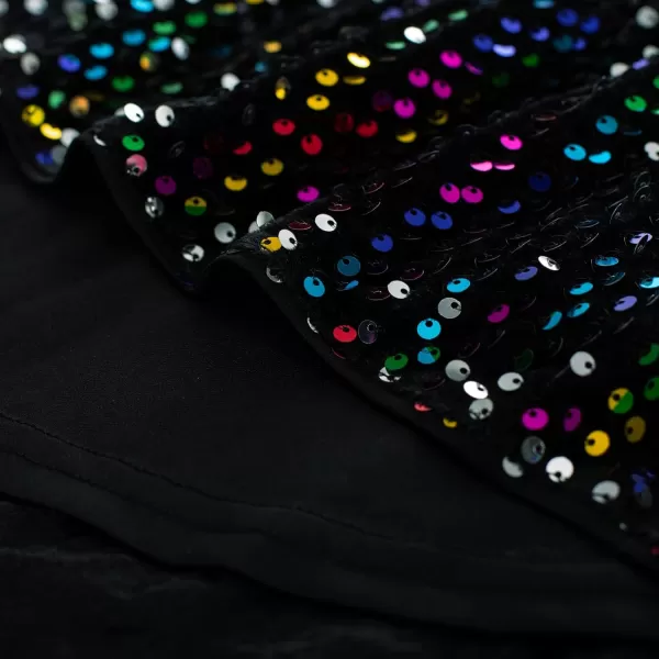 GRACE KARIN Girls One Shoulder Sequin Dress High Low Party Dress for 512YBlack