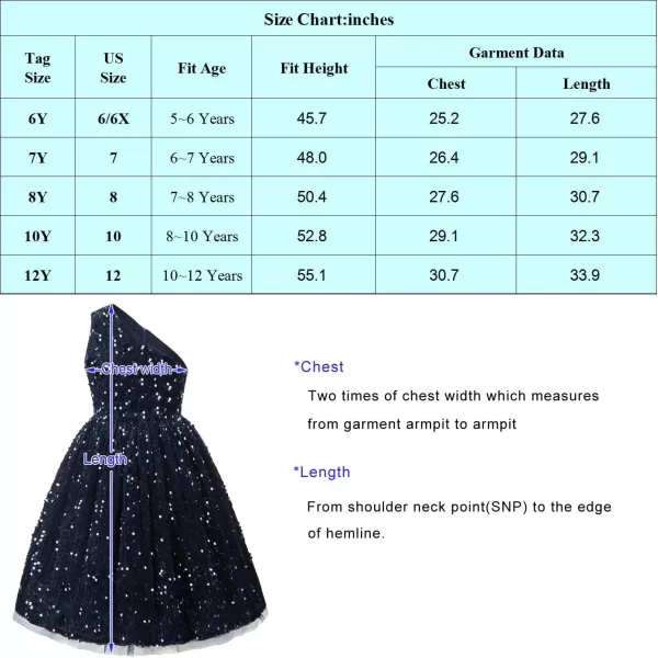 GRACE KARIN Girls Sequin Dress One Shoulder Sparkle Party Dress with Hair BowBlack Gold