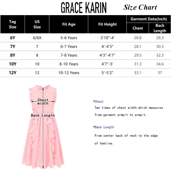 GRACE KARIN Girls Sleeveless Summer Casual Ruffle ALine Holiday Dresses 512YHot Pink