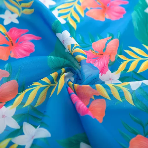 GRACE KARIN Girls Swimsuit 3 Piece Bathing Suit Bikini Set for Girls with Cover Up Size 512Bluefloral