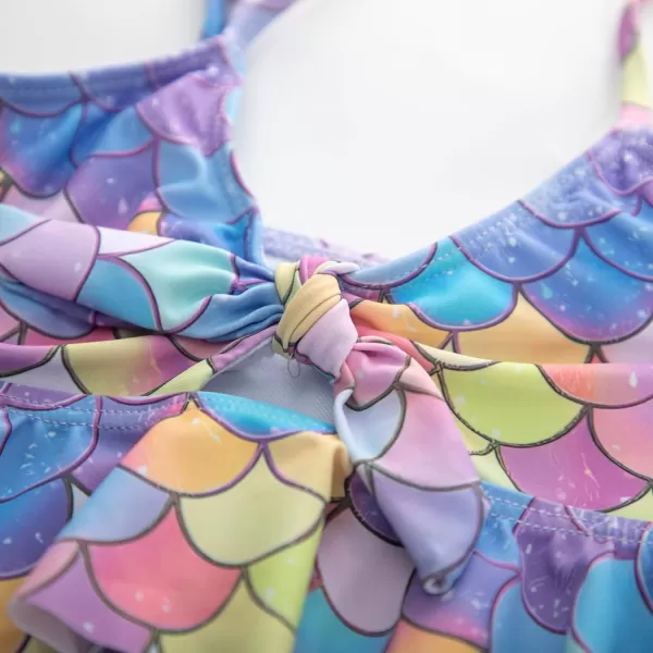 GRACE KARIN Girls Swimsuit 3 Piece Bathing Suit Bikini Set for Girls with Cover Up Size 512Mermaid