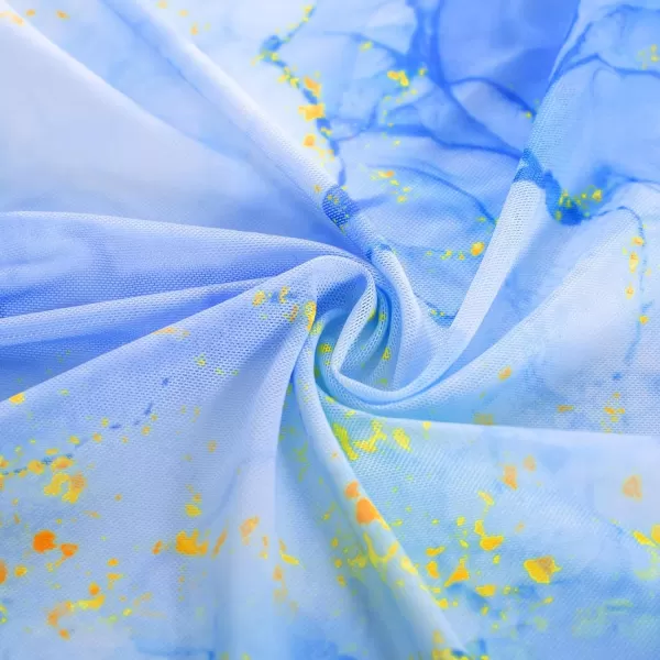 GRACE KARIN Girls Swimsuit 4 Piece Bikini Set Bathing Suit with Kimono Cover Up 614Bluepurple