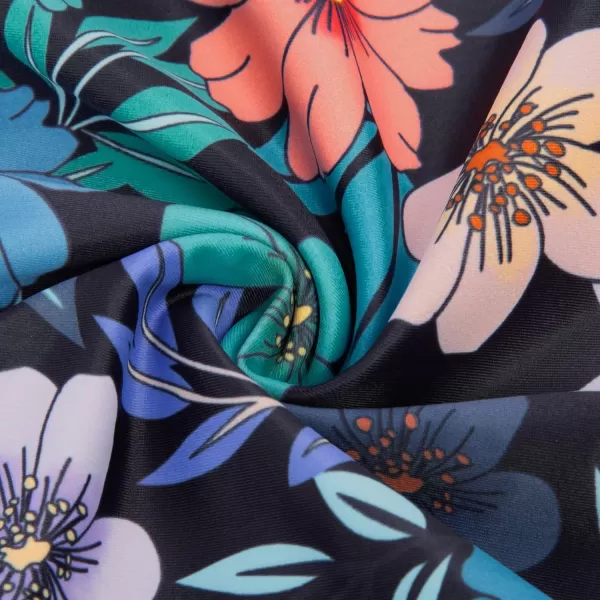 GRACE KARIN Girls Swimsuit Girls Long Sleeve Rash Guard 3Pieces Bathing Suit 512YBlack Floral