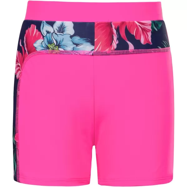 GRACE KARIN Girls Two Piece Swimsuit Long Sleeve Rash Guard Bathing Suit with Hairband 512YHot Pink