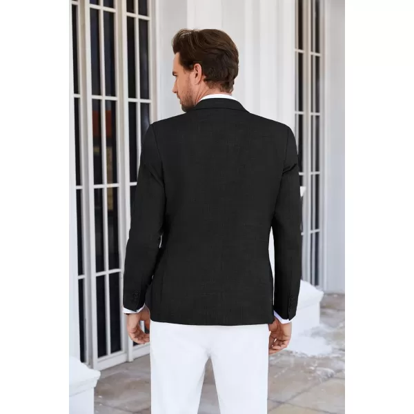 GRACE KARIN Mens Casual Suit Jacket Blazer Lightweight Sport Coat Slim Fit Jacket for Men Two ButtonBlack