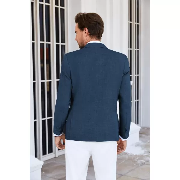 GRACE KARIN Mens Casual Suit Jacket Blazer Lightweight Sport Coat Slim Fit Jacket for Men Two ButtonBlue