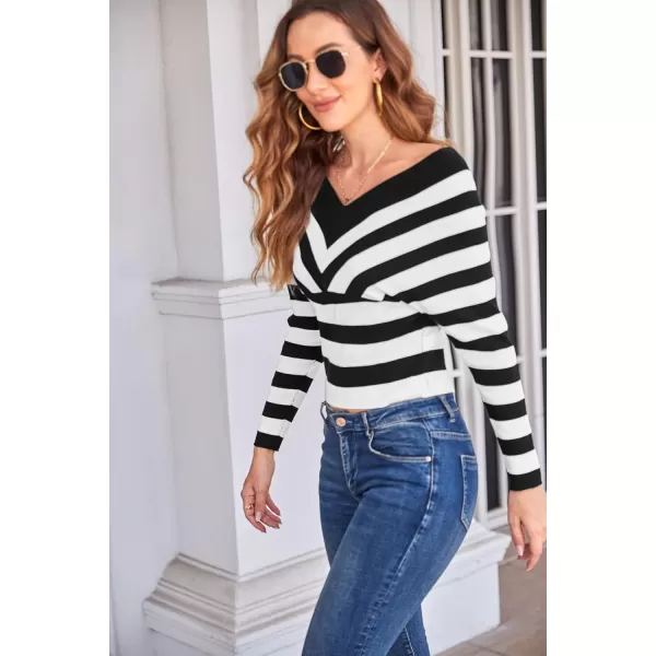 GRACE KARIN Off The Shoulder Sweaters for Women Sexy VNeck Casual Long Sleeve Knitted TopGRACE KARIN Off The Shoulder Sweaters for Women Sexy VNeck Casual Long Sleeve Knitted Top