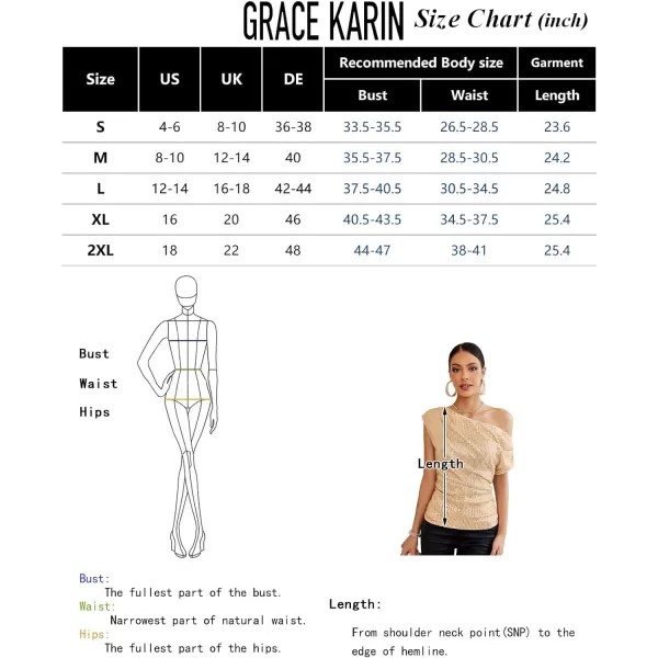 GRACE KARIN One Shoulder Sequin Sparkly Tops for Women Ruched Asymmetrical Glitter Tops Slimming Sparkle Party ShirtsBrown