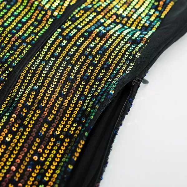 GRACE KARIN Sequin Tank Tops for Women Bustier Corset Top Sparkle Sexy Slim Camisole Sleeveless PartyDazzling Black