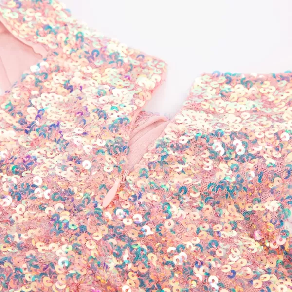 GRACE KARIN Sequin Tops for Women Elegant Halter Tops Sparkle Tank Shimmer Party Club Cocktail Slim Fit Ruched TopsDazzlingpink